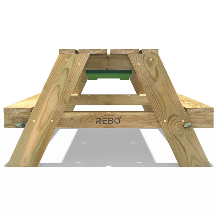 Rebo Picnic Table Play Bench with Sandpit and Lid