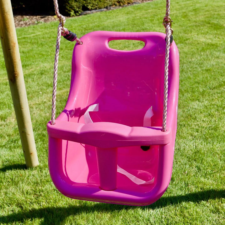 Rebo Single Swing Set with Slide - Pluto