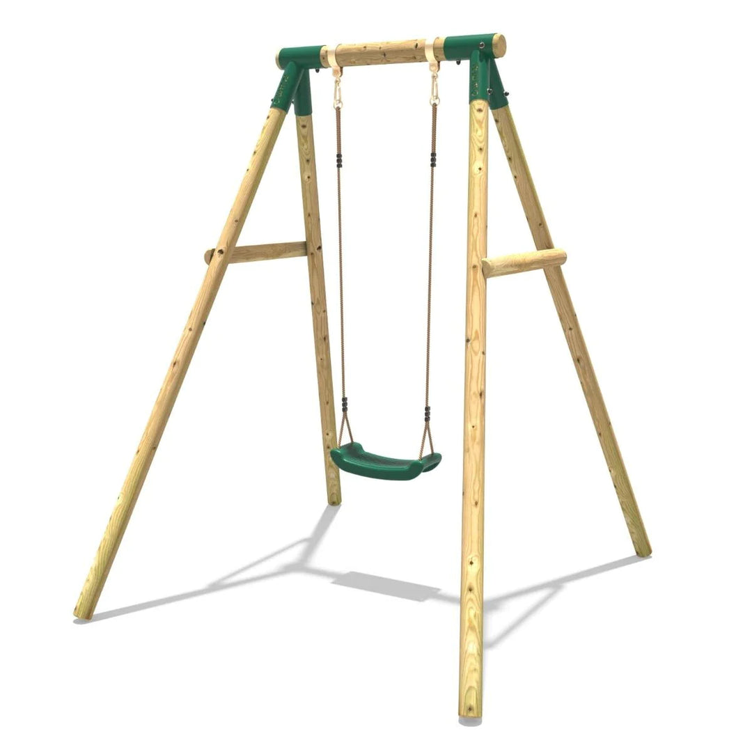 Solar Swing Rebo Wooden Single Garden Swing Set - Solar Green – OutdoorGardens
